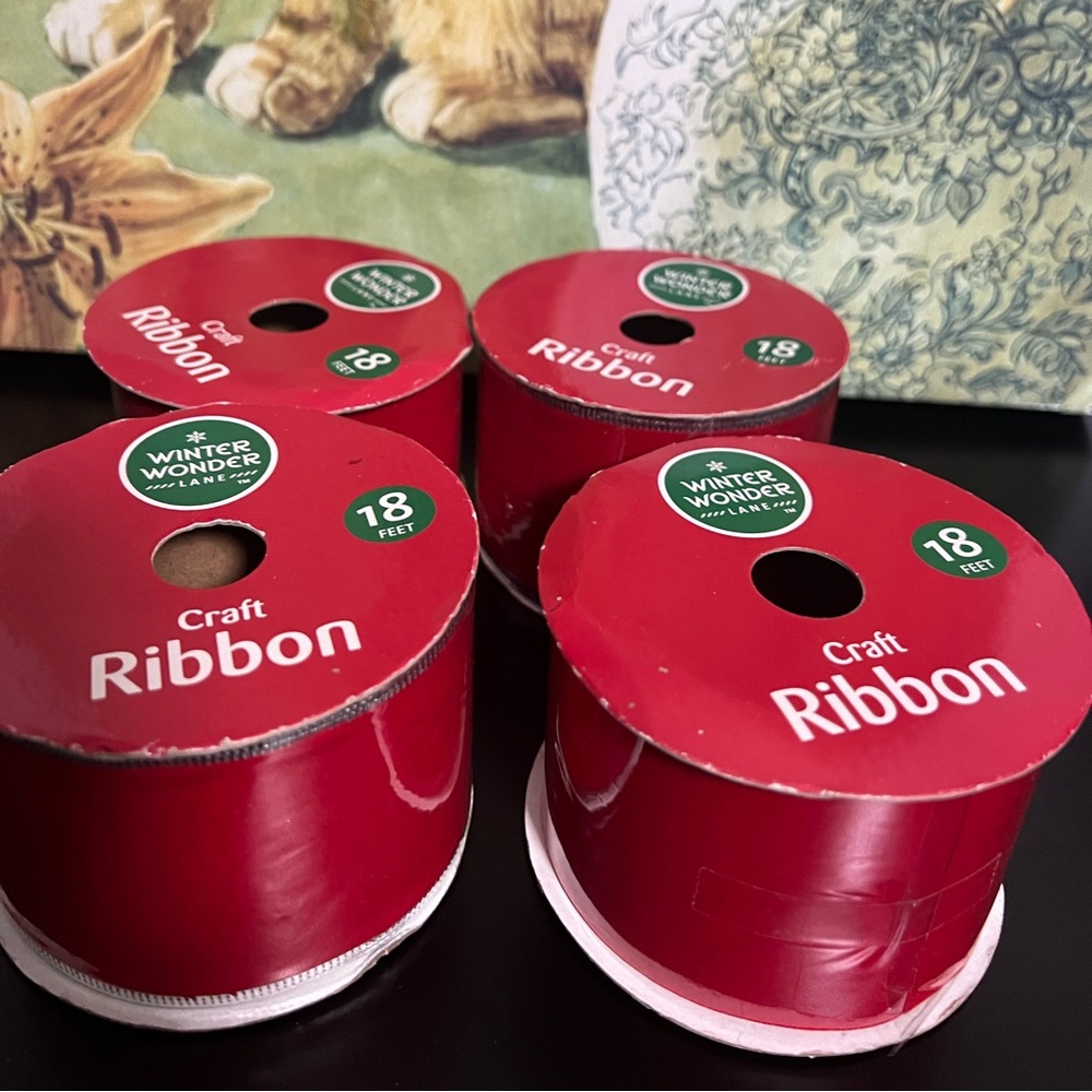 Velvet ribbons 4 rolls 18 ft